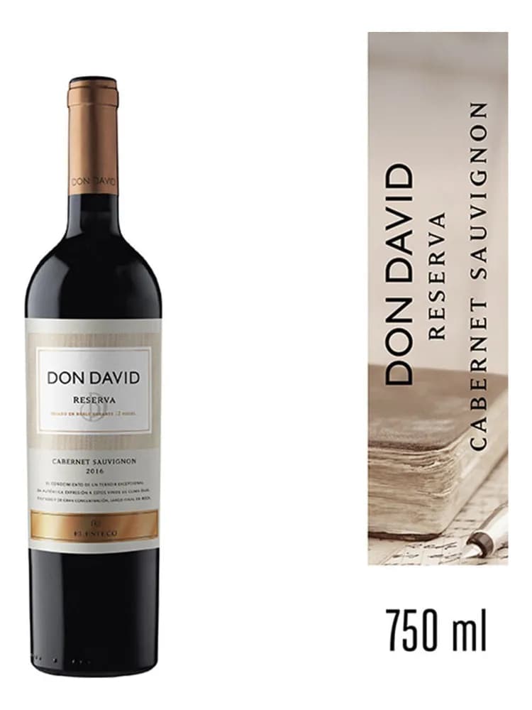 VINO DON DAVID RESERVA CABERNET SAUVIGNON 750 CC