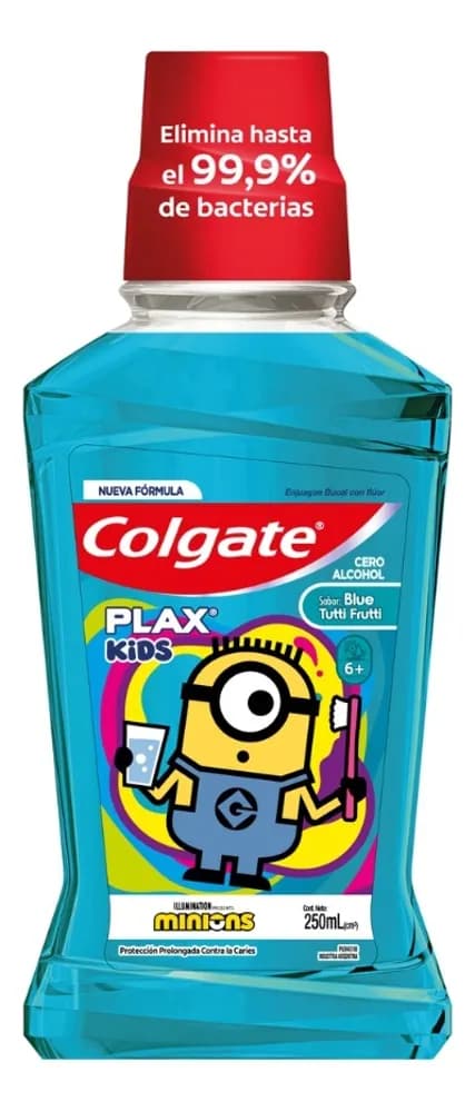 ENJUAG BUCAL COLGATE PLAX KIDS MINIONS 250ML