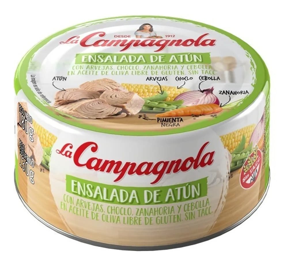 ENSALADA DE ATUN LA CAMPAGNOLA VERDE 180G