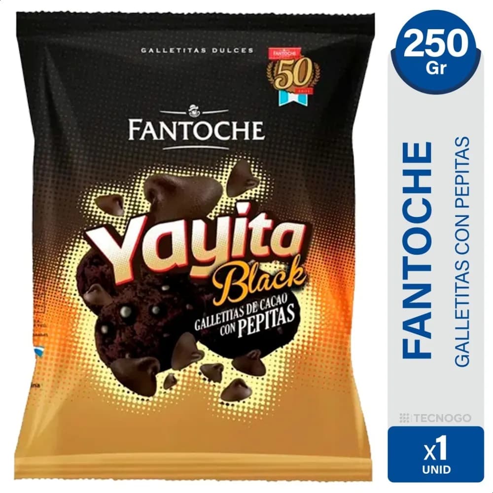 GALLE FANTOCHE YAYITA BLACK CON CHISPITAS 250G