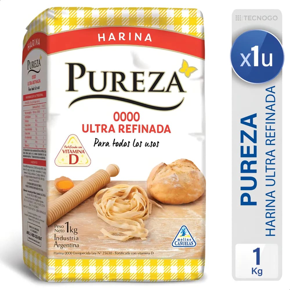 HARINA PUREZA 0000 ULTRA REFINADA 1 K