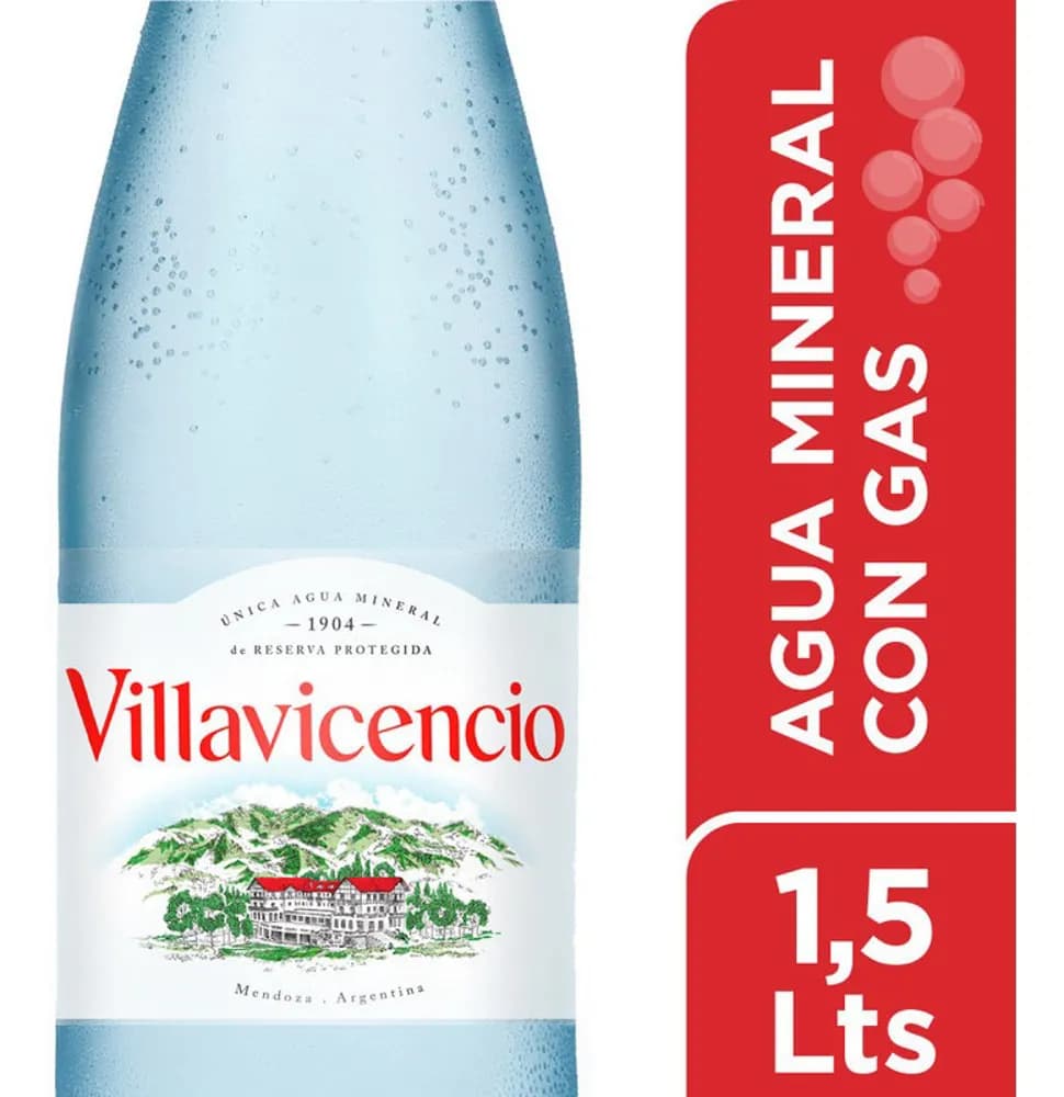 AGUA VILLAVICENCIO CON GAS 1.5 L