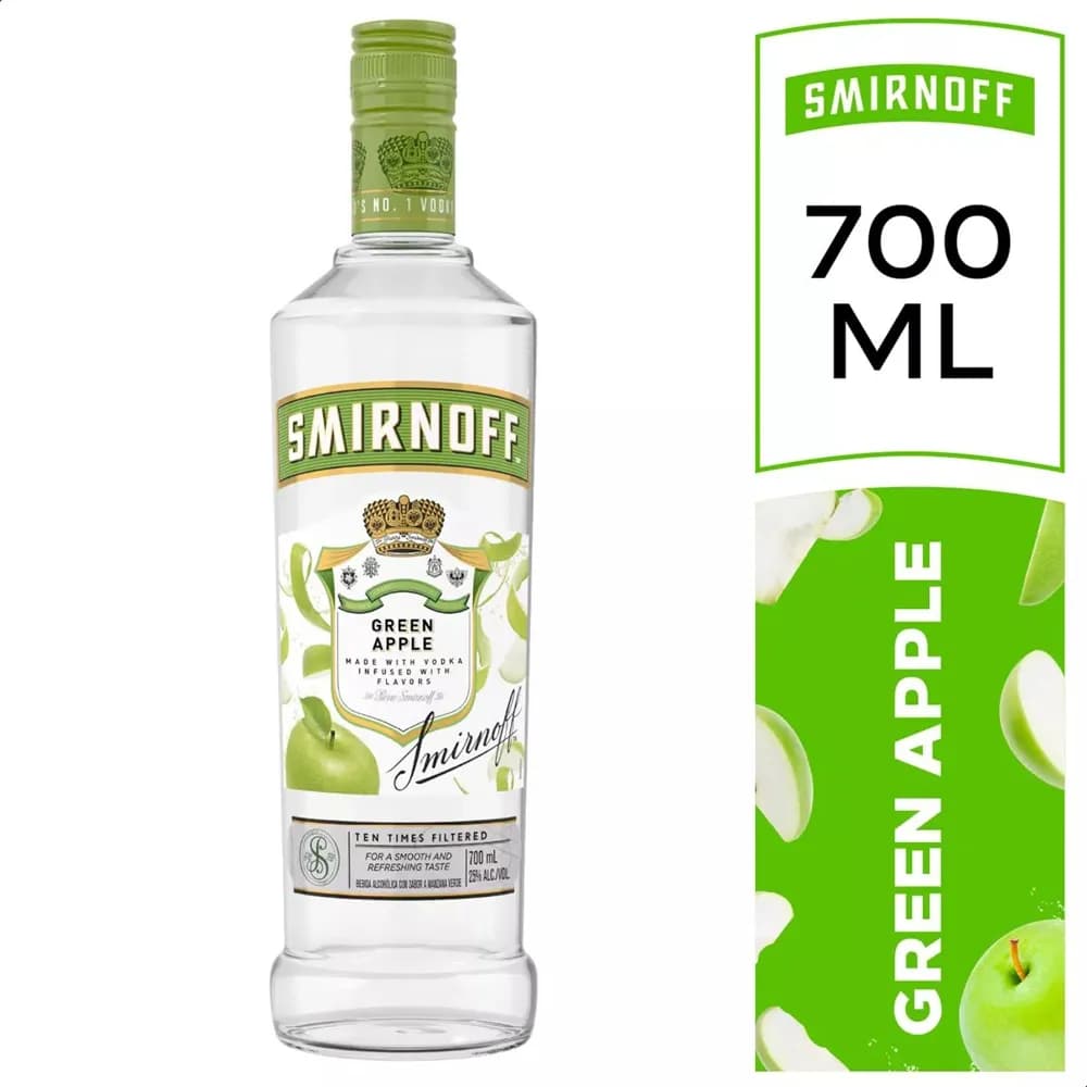 VODKA SMIRNOFF GREEN APPLE 700 CC