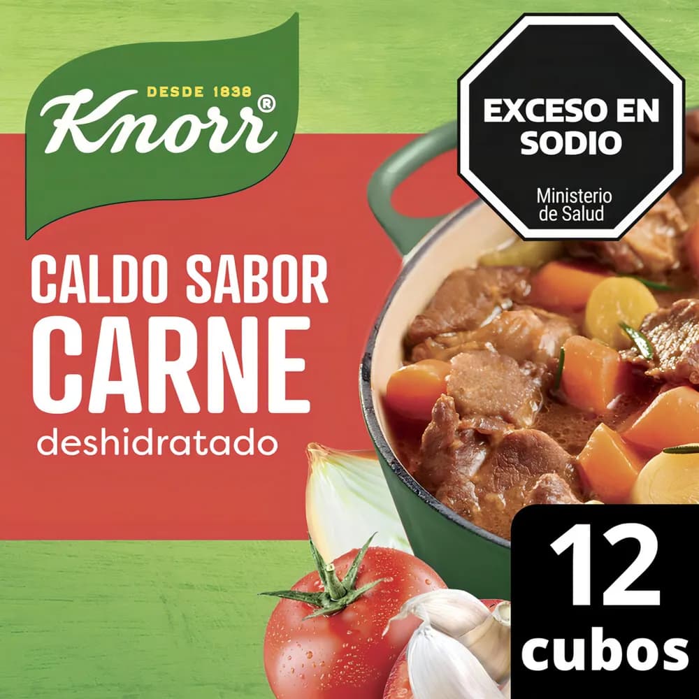 CALDO KNORR SABOR CARNE 12 CUBOS