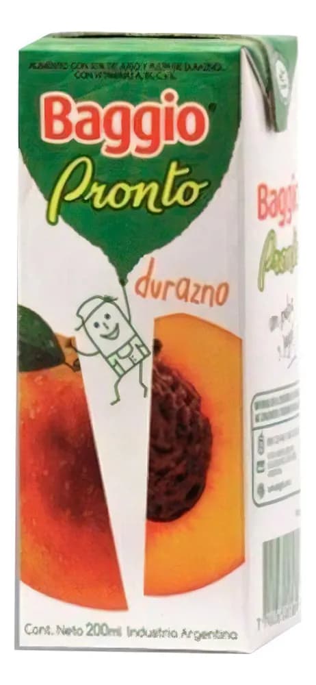JUGO BAGGIO PRONTO DURAZNO 200ML