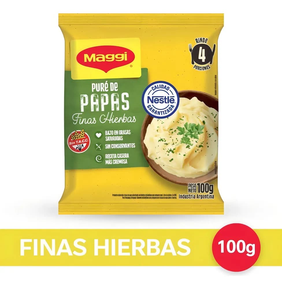 PURE DE PAPAS MAGGI FINAS HIERBAS 100 G