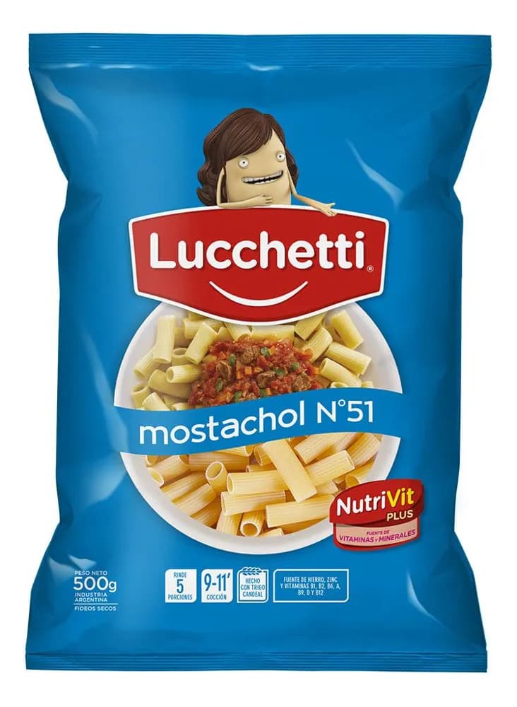 FIDEO LUCCHETTI MOSTACHOL N 51 500 G