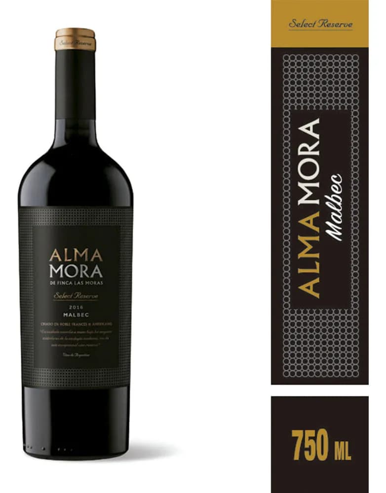 VINO ALMA MORA MALBEC SELECT RESERVE 2022 750 CC